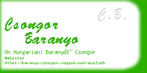 csongor baranyo business card